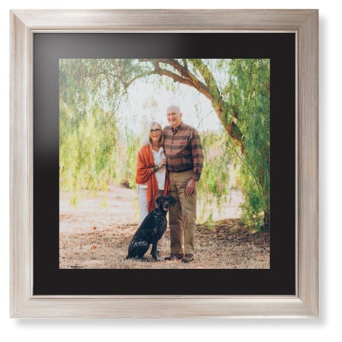 Landscape Photo Gallery Framed Print, Metallic, Modern, None, Black, Single piece, 16x16, Multicolor