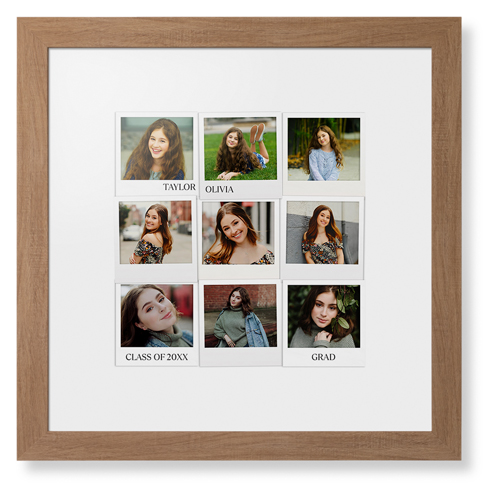 Photo Memories Framed Print, Natural, Contemporary, White, White, Single piece, 16x16, White