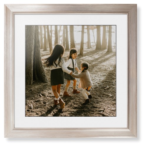 Photo Gallery Framed Print, Metallic, Modern, Black, White, Single piece, 16x16, Multicolor