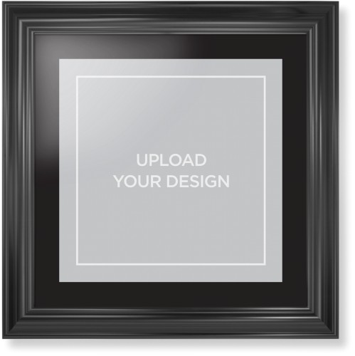 Upload Your Own Design Framed Print, Black, Classic, Black, Black, Single piece, 16x16, Multicolor