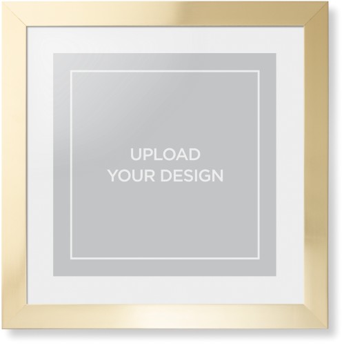 Upload Your Own Design Framed Print, Matte Gold, Contemporary, None, White, Single piece, 16x16, Multicolor, multi