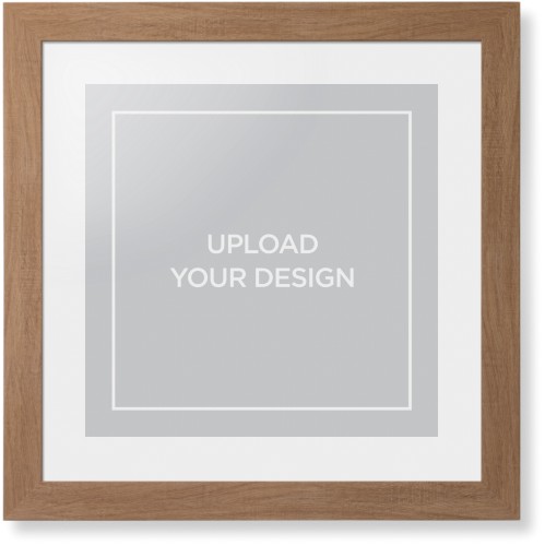 Upload Your Own Design Framed Print, Natural, Contemporary, White, White, Single piece, 16x16, Multicolor