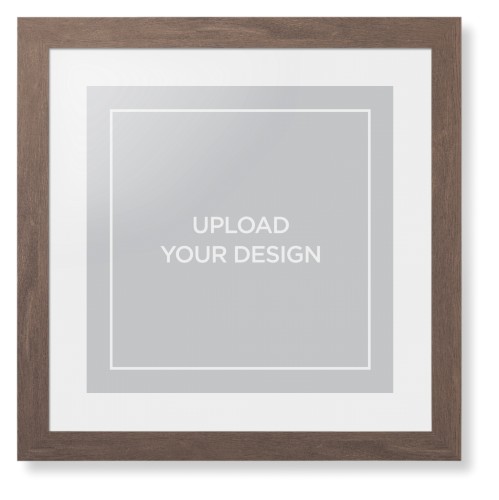 Upload Your Own Design Framed Print, Walnut, Contemporary, White, White, Single piece, 16x16, Multicolor, multi