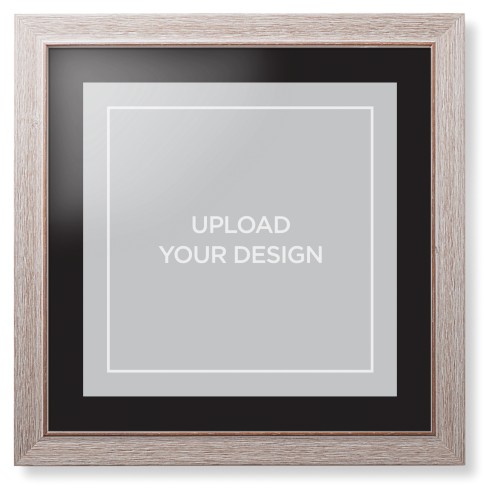 Upload Your Own Design Framed Print, Rustic, Modern, None, Black, Single piece, 16x16, Multicolor, multi