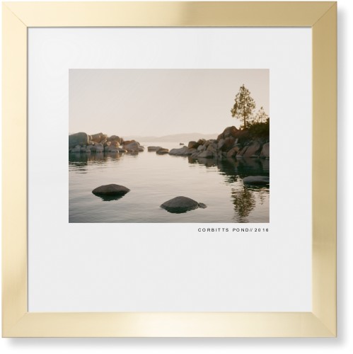 Modern Gallery Framed Print, Matte Gold, Contemporary, White, White, Single piece, 16x16, White