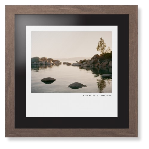 Modern Gallery Framed Print, Walnut, Contemporary, None, Black, Single piece, 16x16, White