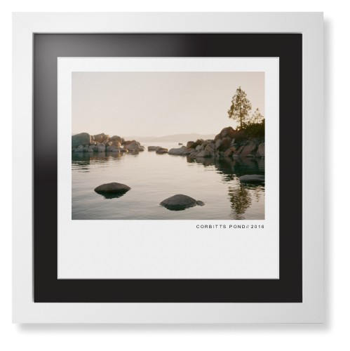 Modern Gallery Framed Print, White, Contemporary, White, Black, Single piece, 16x16, White