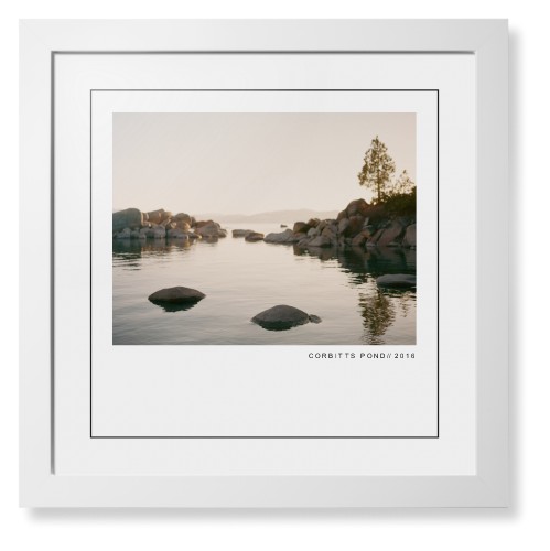 Modern Gallery Framed Print, White, Contemporary, Black, White, Single piece, 16x16, White, white