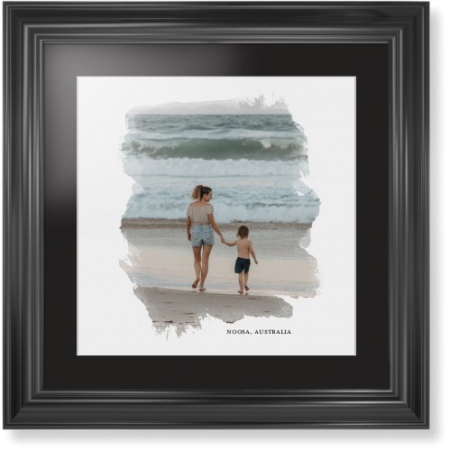 Brushed Moments Framed Print, Black, Classic, White, Black, Single piece, 16x16, White