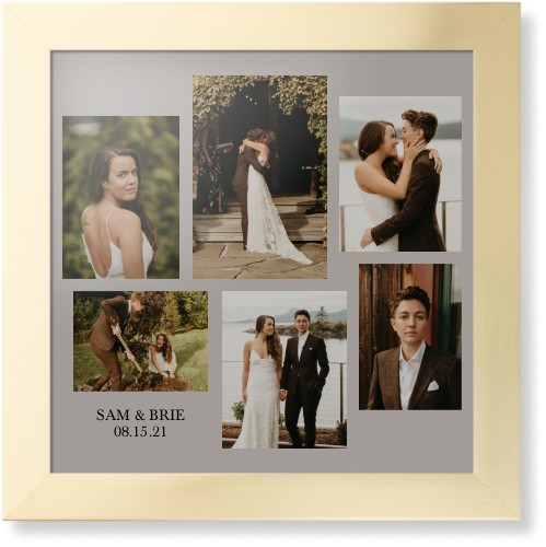 Gallery Collage of Six Framed Print, Matte Gold, Contemporary, None, None, Single piece, 16x16, Multicolor, multi