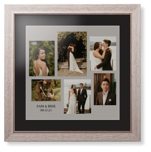 Gallery Collage of Six Framed Print, Rustic, Modern, White, Black, Single piece, 16x16, Multicolor, multi