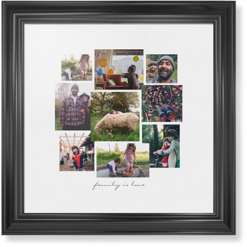 Gallery Collage of Nine Framed Print, Black, Classic, None, White, Single piece, 16x16, White