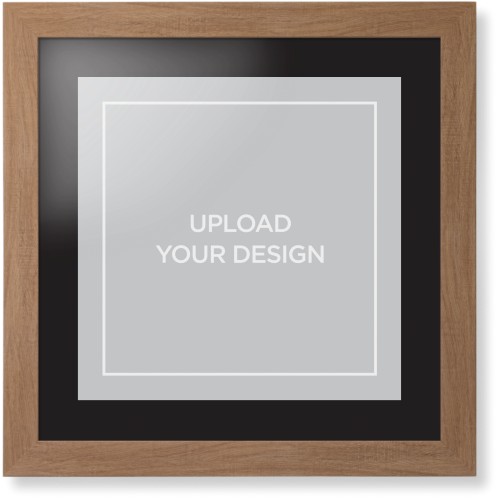 Upload Your Own Design Portrait Framed Print, Natural, Contemporary, None, Black, Single piece, 16x16, Multicolor, multi