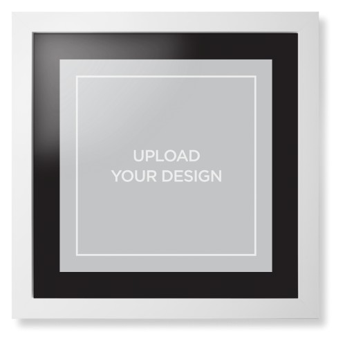 Upload Your Own Design Portrait Framed Print, White, Contemporary, None, Black, Single piece, 16x16, Multicolor