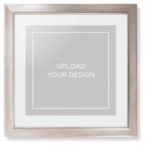 Upload Your Own Design Portrait Framed Print, Metallic, Modern, None, White, Single piece, 16x16, Multicolor, multi