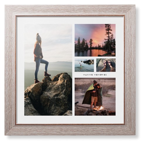 Hero Collage Framed Print, Rustic, Modern, None, None, Single piece, 16x16, Multicolor