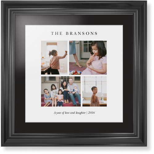 Gallery Montage of Memories Framed Print, Black, Classic, White, Black, Single piece, 16x16, White, white