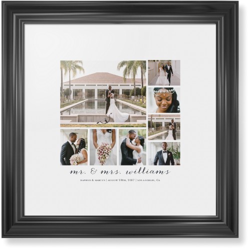 Clean Gallery Collage of Eight Framed Print, Black, Classic, None, White, Single piece, 16x16, Multicolor, multi