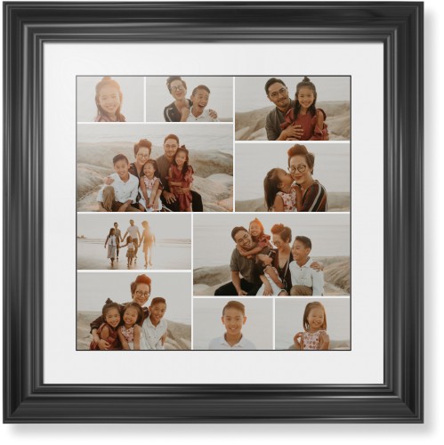 Gallery of Ten Framed Print, Black, Classic, Black, White, Single piece, 16x16, Multicolor