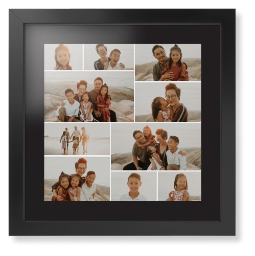 Gallery of Ten Framed Print, Black, Contemporary, None, Black, Single piece, 16x16, Multicolor