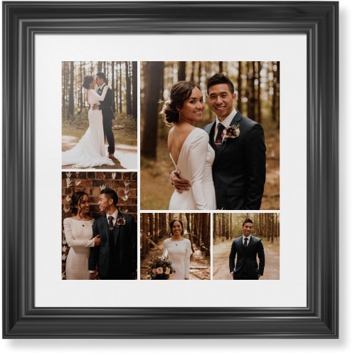 Gallery of Five Framed Print, Black, Classic, White, White, Single piece, 16x16, Multicolor