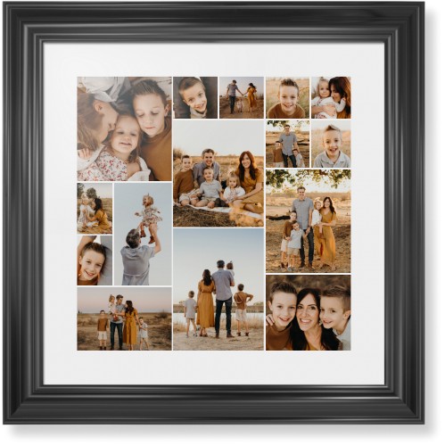 Gallery of Fifteen Framed Print, Black, Classic, None, White, Single piece, 16x16, Multicolor, multi