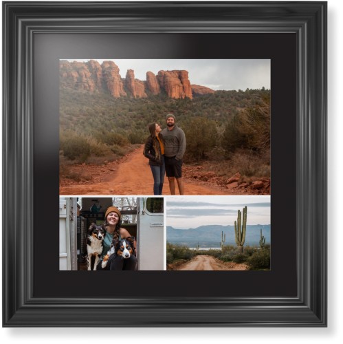 Gallery of Three Portrait Framed Print, Black, Classic, None, Black, Single piece, 16x16, Multicolor, multi