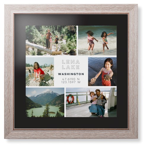 Modern Adventure Gallery Of Six Framed Print, Rustic, Modern, Black, Black, Single piece, 16x16, Multicolor