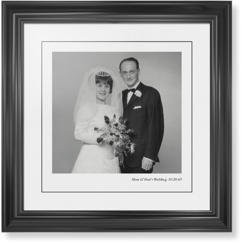 Modern Gallery of One Portrait Framed Print, Black, Classic, Black, White, Single piece, 16x16, Multicolor