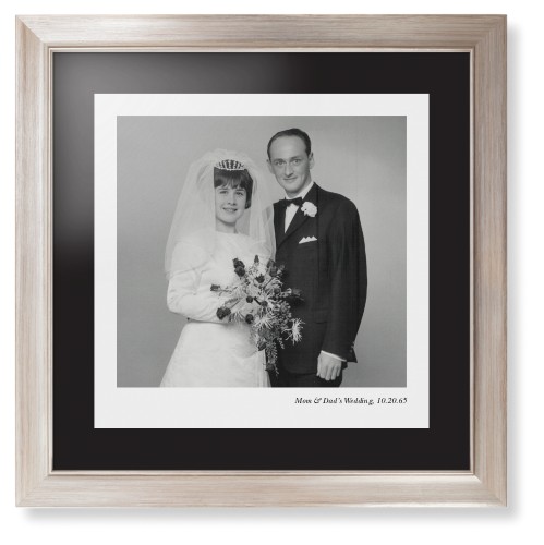 Modern Gallery of One Portrait Framed Print, Metallic, Modern, None, Black, Single piece, 16x16, Multicolor, multi