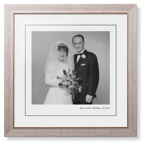 Modern Gallery of One Portrait Framed Print, Rustic, Modern, Black, White, Single piece, 16x16, Multicolor, multi