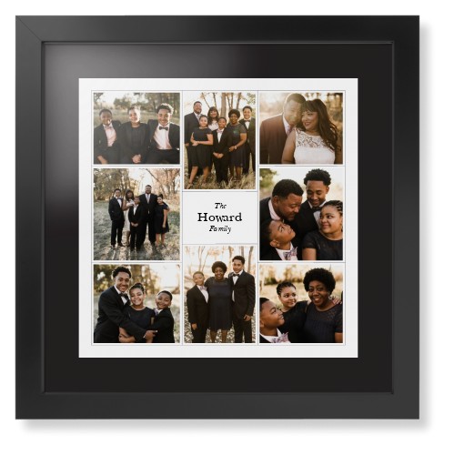 Modern Family Collage Framed Print, Black, Contemporary, Black, Black, Single piece, 16x16, White, white
