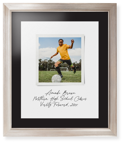 Sentimental Note Framed Print, Metallic, Modern, None, Black, Single piece, 16x20, White