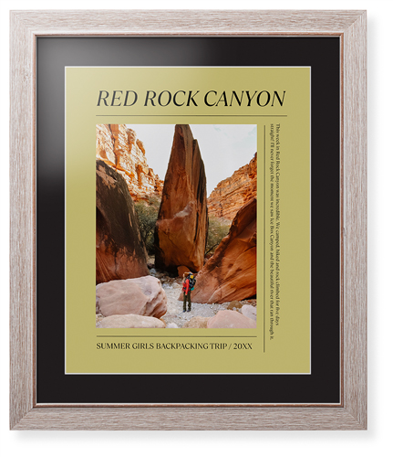 Editorial Snap Framed Print, Rustic, Modern, White, Black, Single piece, 16x20, Yellow