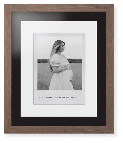 Simple Photo Frame Framed Print, Walnut, Contemporary, Black, Black, Single piece, 16x20, White