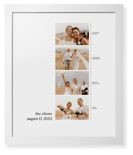 First Year Timeline Framed Print, White, Contemporary, White, White, Single piece, 16x20, White
