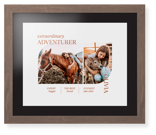 Favorite Infographic Framed Print, Walnut, Contemporary, Black, Black, Single piece, 16x20, Brown
