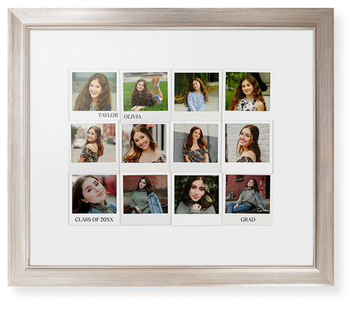 Photo Memories Framed Print, Metallic, Modern, None, White, Single piece, 16x20, White