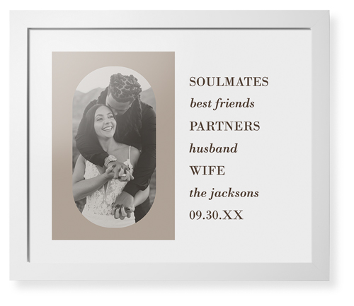 Traits of the Best Framed Print, White, Contemporary, White, White, Single piece, 16x20, Beige, rye