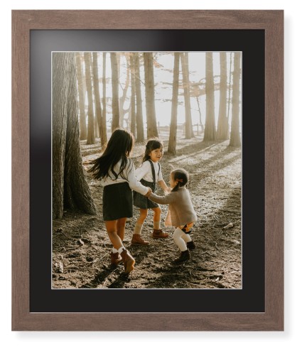Photo Gallery Framed Print, Walnut, Contemporary, White, Black, Single piece, 16x20, Multicolor