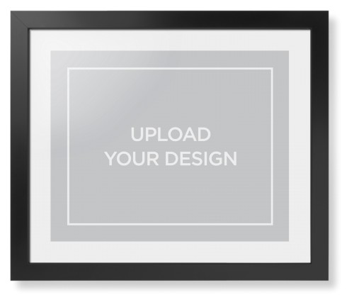 Upload Your Own Design Framed Print, Black, Contemporary, White, White, Single piece, 16x20, Multicolor