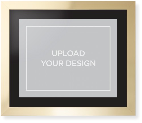 Upload Your Own Design Framed Print, Matte Gold, Contemporary, Black, Black, Single piece, 16x20, Multicolor