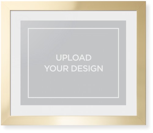Upload Your Own Design Framed Print, Matte Gold, Contemporary, White, White, Single piece, 16x20, Multicolor, multi