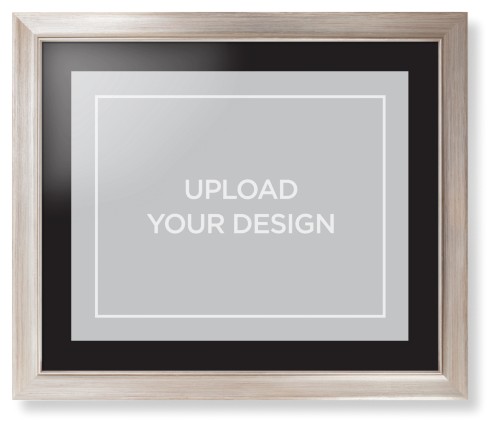 Upload Your Own Design Framed Print, Metallic, Modern, None, Black, Single piece, 16x20, Multicolor, multi