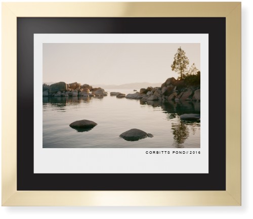 Modern Gallery Framed Print, Matte Gold, Contemporary, None, Black, Single piece, 16x20, White