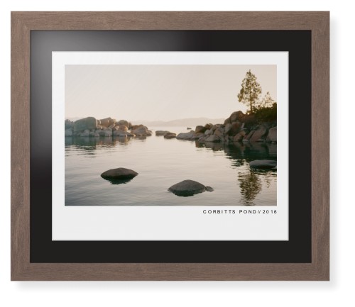 Modern Gallery Framed Print, Walnut, Contemporary, White, Black, Single piece, 16x20, White