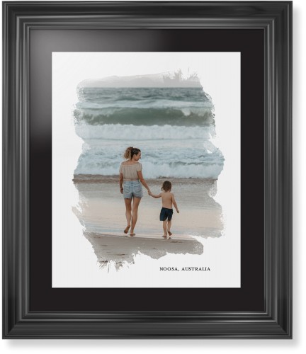 Brushed Moments Framed Print, Black, Classic, None, Black, Single piece, 16x20, White