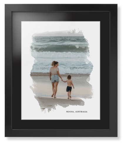 Brushed Moments Framed Print, Black, Contemporary, White, Black, Single piece, 16x20, White, white
