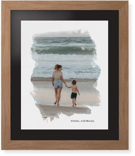 Brushed Moments Framed Print, Natural, Contemporary, Black, Black, Single piece, 16x20, White