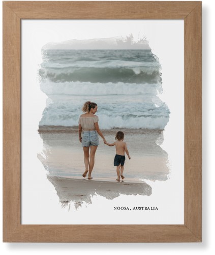 Brushed Moments Framed Print, Natural, Contemporary, None, None, Single piece, 16x20, White, white